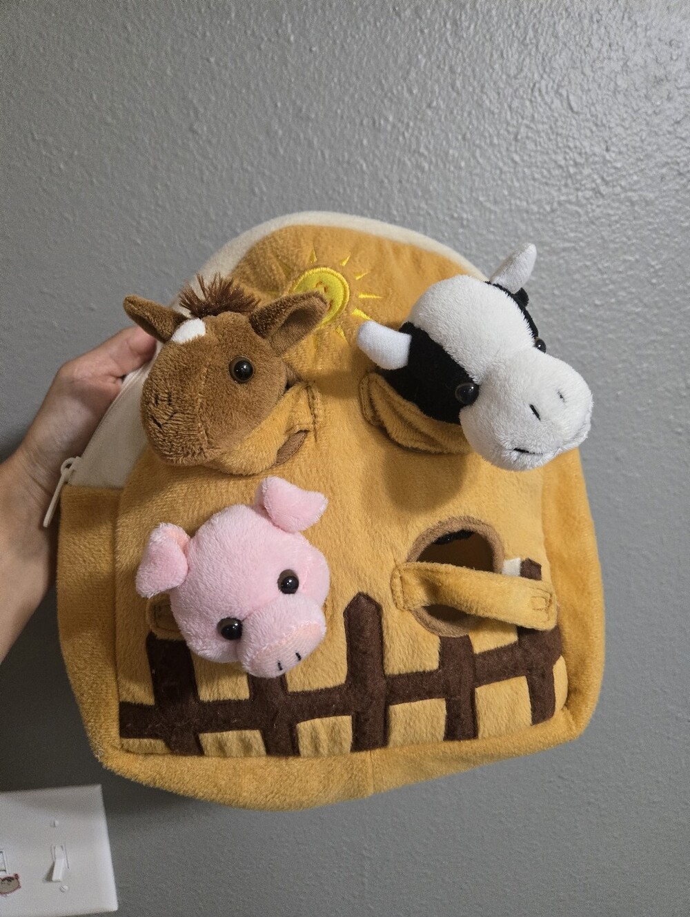 Kids Barn Backpack With Farm Animals
